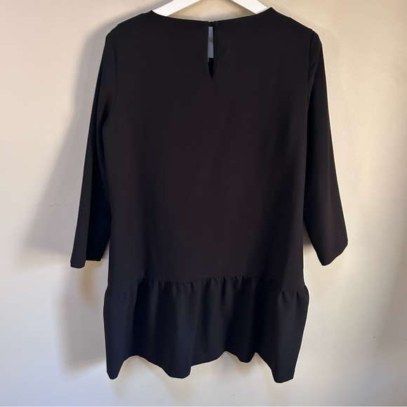 HATCH ~ The Tulip Black Maternity Ruffle Mini Shift Dress in size 0 (XS~S) - Picture 7 of 15